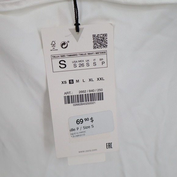 Zara Maxi Dress Womens Small White Sleeveless Cut-Out Back Spaghetti Straps - Picture 6 of 13